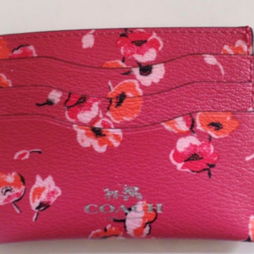 NWT Coach Card Case with Pink Valet Keychain Boxed - Picture 2 of 6